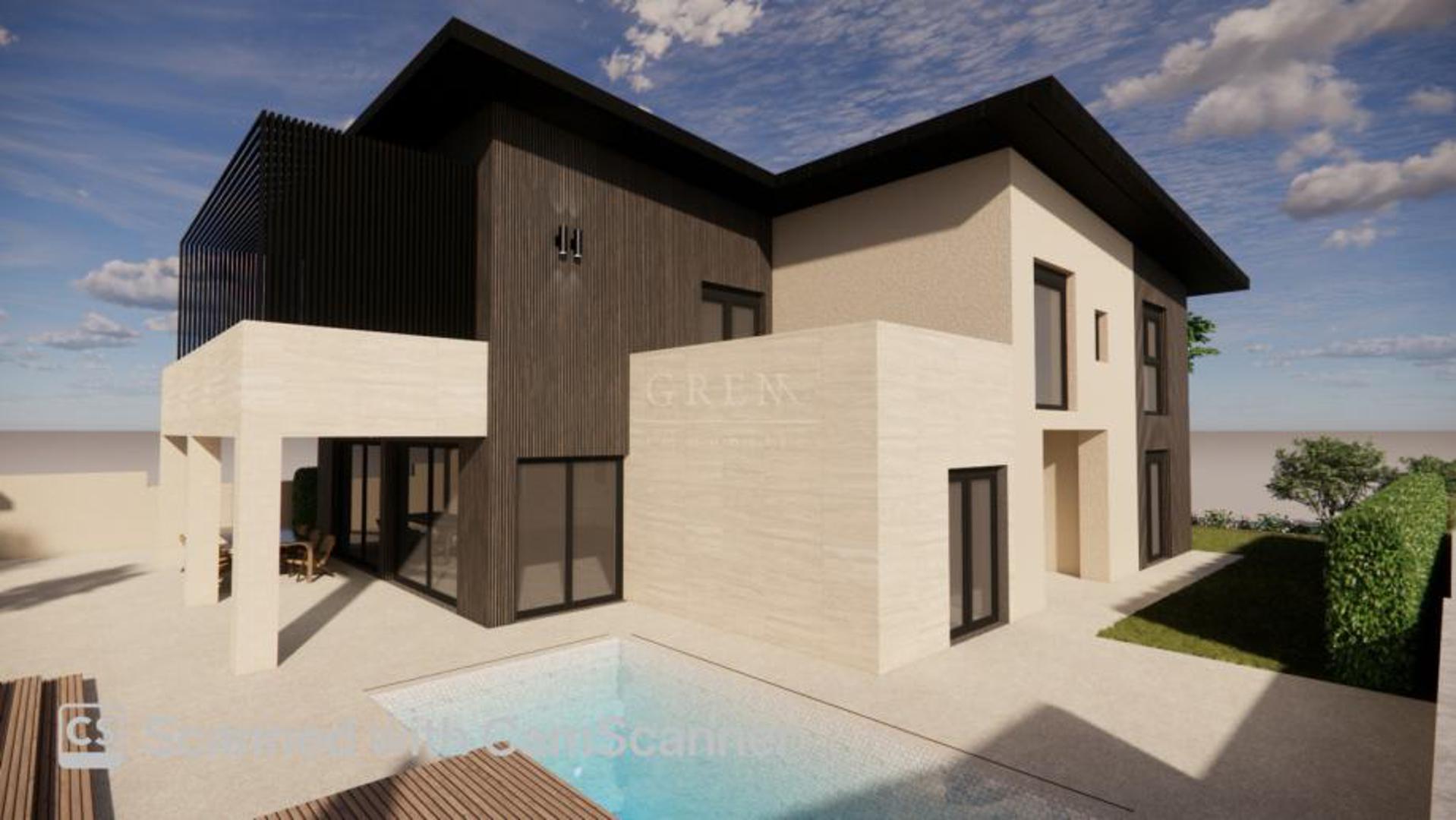  Vila je površine 470 m2, površina okućnice iznosi 1.367 m2. Kuća ima pet soba i četiri kupaonice te jedan zaseban wc