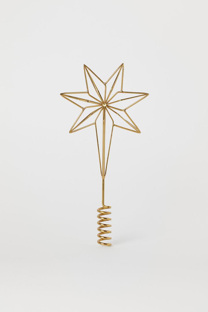 Božićna zvijezda u zlatnoj nijansi privlačit će pažnju čak i ako je njeno tijelo šuplje. H&M Home, 75 kn