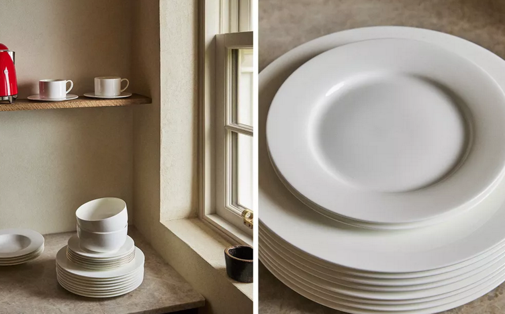 Bijelo posuđe jednostavnih linija uvijek je dobar izbor