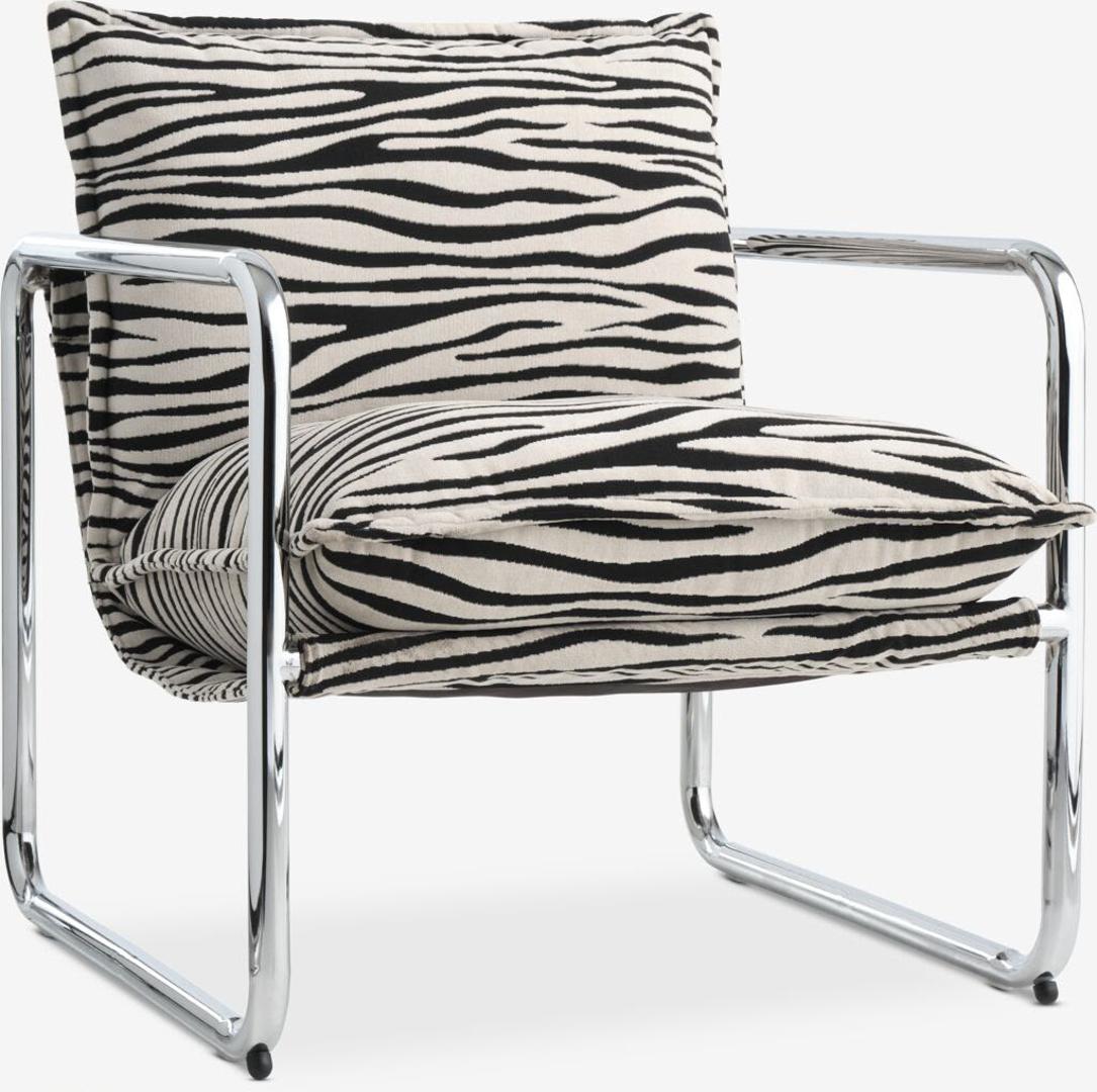 REMMELS Armchair
zebra fabric/chrome
€150,00 JYSK
