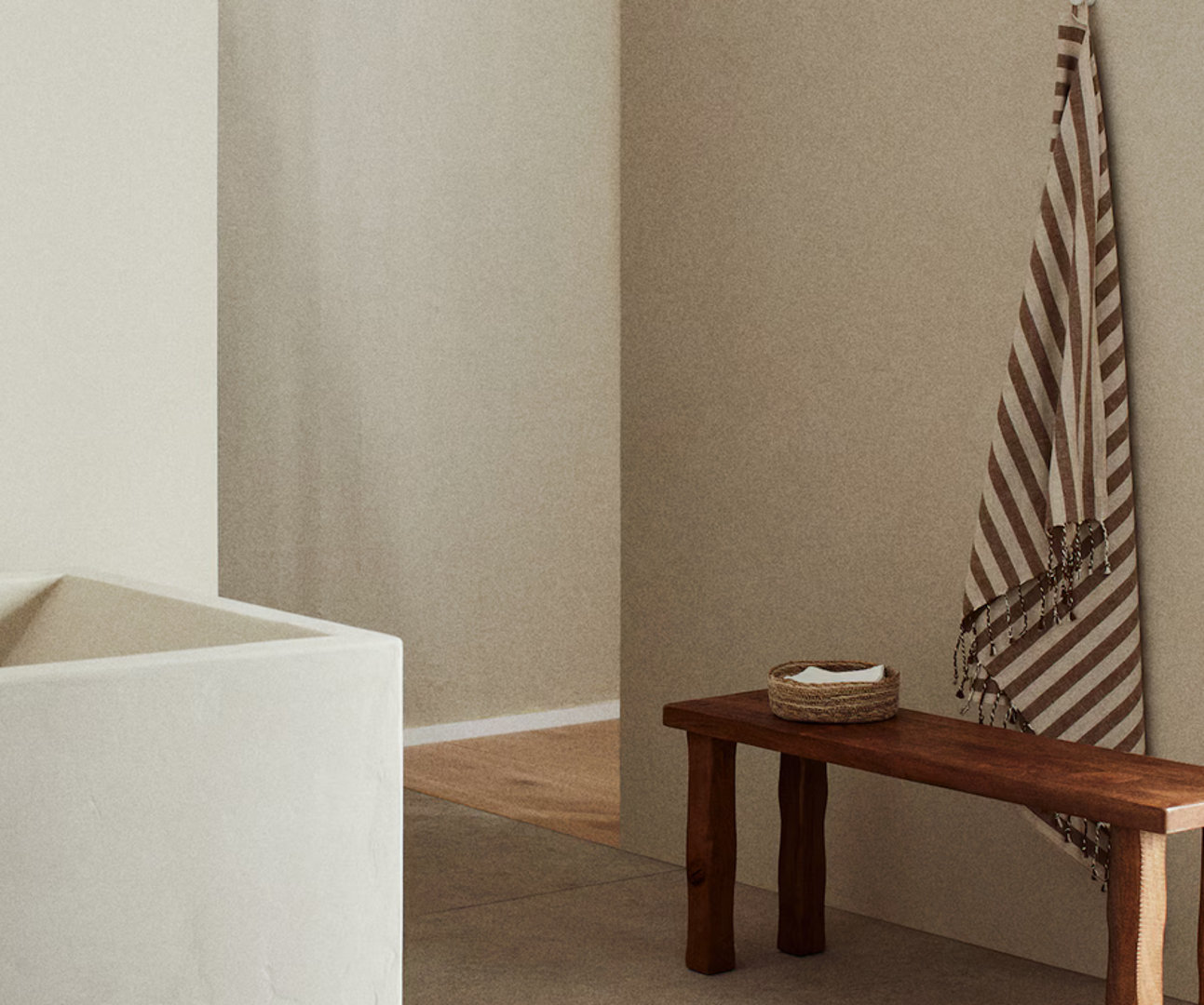 U kupanici je poželjno imati barem jedan detalj od drveta te monokromatske kombinacije tekstila